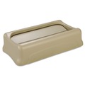 Waste Receptacle Lids | Rubbermaid Commercial FG267360BEIG Slim Jim 11.38 in. x 20.5 in. x 5 in. Swing Lid - Beige image number 0