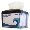 Napkin Dispensers | Boardwalk BWK1503 7.9 in. x 5.6 in. x 7.9 in. Interfold Napkin Dispenser - Black image number 3