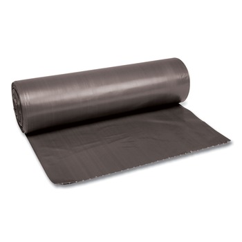 Boardwalk H8647SGKR01 43 in. x 47 in. 56 gal. Low-Density 1.1 mil Waste Can Liners - Gray (100/Carton)