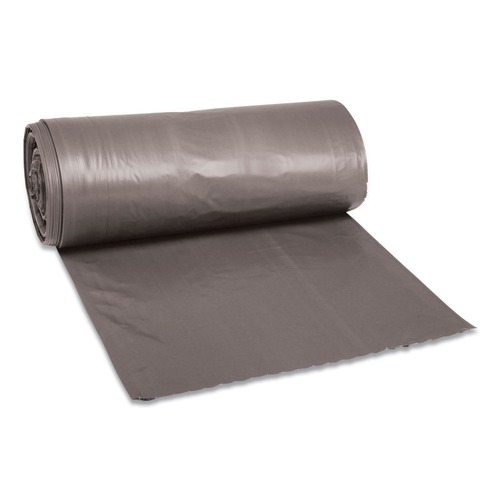 Low-Density Trash Bags | Boardwalk H6639SGKR01 33 in. x 39 in. 33 gal. 1.1 mil Low-Density Can Liners - Gray (100/Carton) image number 0