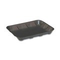 Food Containers & Lids | Pactiv Corp. 51P904D 9.58 in. x 7.08 in. x 1.25 in. #4D Foam Supermarket Tray - Black (400/Carton) image number 1