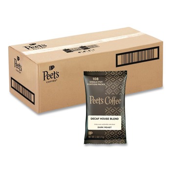  | Peet's Coffee & Tea 504913 House Blend 2.5 oz. Frack Pack Decaf Coffee Portion Packs (18/Box)