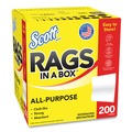 Perforated Roll & Hand Towels | Scott 75260 12 in. x 9 in. POP-UP Box Rags in a Box - White (200/Box) image number 1