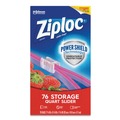 Resealable Bags | Ziploc 316490 5.88 in. x 1.88 in. x 7.88 in. Quart Slider Storage Bags - Clear (9/Carton) image number 2