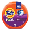 Laundry Detergents | Tide 80870804 PODS 66 oz. Tub HE Compatible Laundry Detergent - Spring Meadow (4/Carton) image number 1