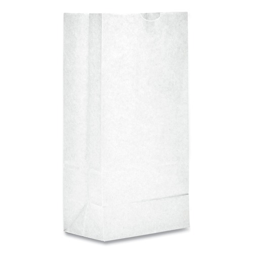 Grocery Bags | Ross & Wallace Paper Products 120308500PK/BL 6 in. x 3.88 in. x 12.5 in. #8 Size Grocery Paper Bags - White (500/Bundle) image number 0