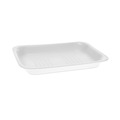 Food Containers & Lids | Pactiv Corp. 51P102FS 8.38 in. x 5.88 in. x 1.21 in. #2 Foam Meat Tray - White (500/Carton) image number 0