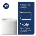 Toilet Tissues | Tork 12013903 3.48 in. x 1200 ft. Septic Safe 1-Ply Advanced Bath Tissue - Jumbo, White (12/Carton) image number 4