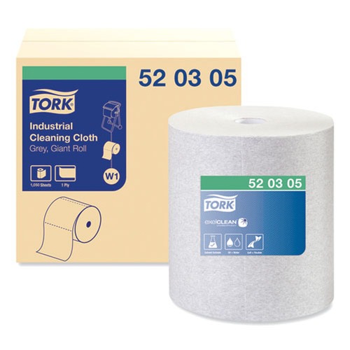 Perforated Roll & Hand Towels | Tork 520305 1-Ply 12.6 in. x 13.3 in. Industrial Cleaning Cloths -  Gray (1/Carton) image number 0