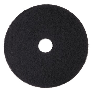 3M 7300-15 15 in. Diameter Low-Speed High Productivity Floor Pad 7300 - Black (5/Carton)