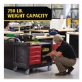 Carts | Rubbermaid Commercial FG453388BLA TradeMaster 750 lbs. Capacity 26.25 in. x 49 in. x 38 in. 1-Shelf Cart - Black image number 9