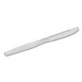 Disposable Knives | Dixie KH017 Heavyweight Polystyrene Cutlery Knives Pack - Clear (1000/Carton) image number 1