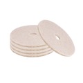 Floor Pads-Cleaning, Buffing & Polishing | Boardwalk BWK4017NHE 17 in. Diameter Natural Hog Hair Burnishing Floor Pads - Tan (5/Carton) image number 0