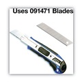 Knives & Multi-Purpose Tools | Cosco 091514 5.5 in. Plastic/Rubber Handle Retractable 4 in. Blade Four 8-Point Blades Heavy-Duty Snap Blade Utility Knife - Blue image number 3