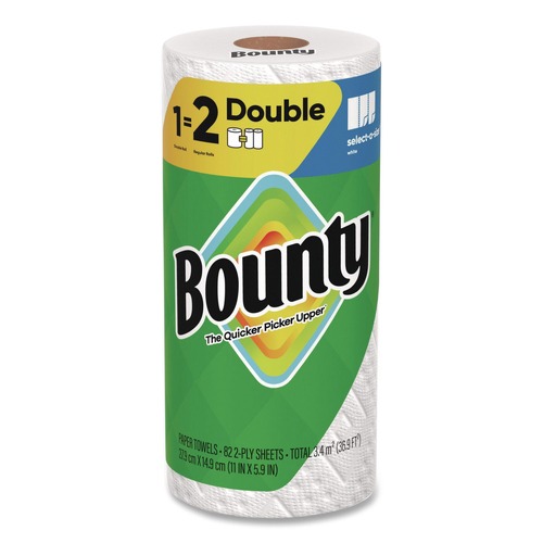Perforated Roll & Hand Towels | Bounty 80798319 Select-a-Size 5.9 in. x 11 in. 2-Ply Kitchen Roll Paper Towels - White (24/Carton) image number 0