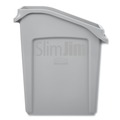 Indoor Waste Receptacles | Rubbermaid Commercial 2026695 Slim Jim 13 gal Polyethylene Under Counter Container - Gray image number 1