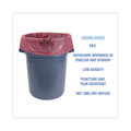 Low-Density Trash Bags | Boardwalk A8046PRK 40 in. x 46 in. 45 gal. 1.3 mil Linear Low Density Health Care Trash Can Liners - Red (100/Carton) image number 3