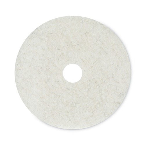 Floor Pads-Cleaning, Buffing & Polishing | Boardwalk BWK4020NAT 20 in. Diameter Natural Burnishing Floor Pads - White (5/Carton) image number 0