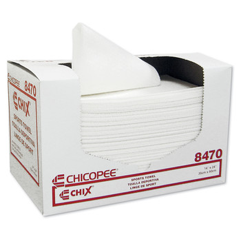Chix 8470 14 in. x 24 in. Sports Towels - White (6 Packs/Carton)