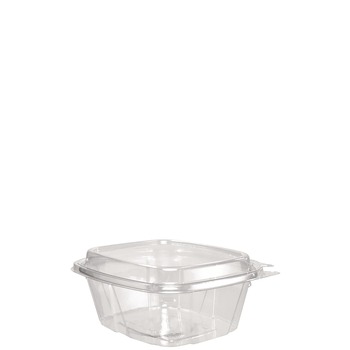 Dart CH16DED ClearPac SafeSeal 16 oz. Domed Lid Plastic Tamper-Resistant/Evident Containers - Clear (200/Carton)
