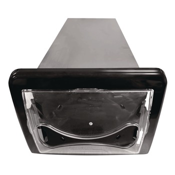 NAPKIN DISPENSERS | Cascades PRO DN200 6.25 in. x 18 in. x 6.5 in. Tandem In-Counter Interfold Napkins Dispenser - Black