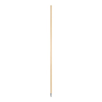 Boardwalk BWK136 0.94 in. x 60 in. Metal Tip Threaded Hardwood Broom Handle - Natural
