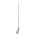 Mops | Boardwalk BWK120C Handle/Deck Mops with No. 20 Head and 54 in. Handle - White Cotton Head/Natural Wood Handle (6/Carton) image number 2