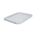 Steam Table Parts | Boardwalk BWKLIDSTEAMHF 10.5 in. x 12.81 in. x 0.63 in. Aluminum Steam Table Pan Lids (100/Carton) image number 0