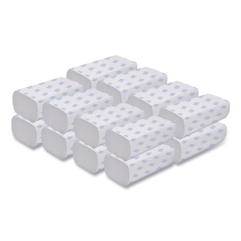 GEN 5301 9.25 in. x 9.05 in. 1-Ply Multifold Towels - White (16 Packs/Carton)
