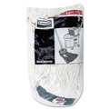 Mop Heads | Rubbermaid Commercial FGA21206WH00 Web Foot Shrinkless Looped-End Cotton/Synthetic Wet Mop Head - Medium, White (6/Carton) image number 2