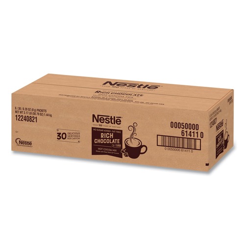 Cocoa | Nestle 12240821 0.28 oz Hot Cocoa Mix Packet - Rich Chocolate (180/Carton) image number 0
