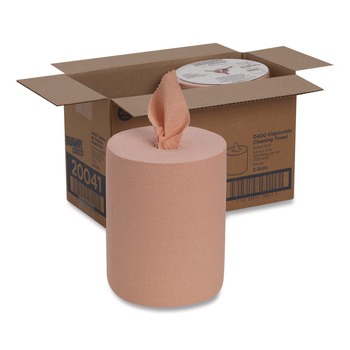 Georgia-Pacific 20041 10 in. x 13 in. 1-Ply Medium-Duty Wiper Refill - Unscented, Orange (2 Rolls/Carton)