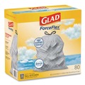 Drawstring & Kitchen Bags | Glad 78899 ForceFlex 24 in. x 27.38 in. 13 Gallon Kitchen Drawstring Trash Bags - Fresh Clean Scent/White (240/Carton) image number 2