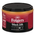 Coffee - Caffeinated | Folgers 2550030439 22.6 oz. Canister Black Silk Coffee image number 0