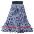 Mop Heads | Rubbermaid Commercial FGA25206BL00 Web Foot Shrinkless Cotton/Synthetic Medium Wet Mop Head (6/Carton) image number 0