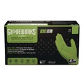 Food Service Disposable & Single Use Gloves | Ammex GWGN44100 8 mil Heavy-Duty Industrial Powder-Free Nitrile Gloves - Medium, Green (1000/Carton) image number 0
