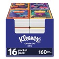 Facial Tissues | Kleenex 54635 3-Ply On The Go Packs Facial Tissues - White (10/Pouch, 16 Pouches/Pack, 6 Packs/Carton) image number 0