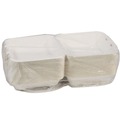 Food Containers & Lids | Pactiv Corp. YMCH0901BB 9 in. x 9 in. x 3 in. Sugarcane EarthChoice PFAS Free Compostable Hinged Lid Container - White (150/Carton) image number 2
