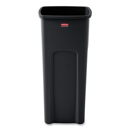 Indoor Waste Receptacles | Rubbermaid Commercial FG356988BLA Untouchable Waste Container, Square, Plastic, 23gal, Black image number 0