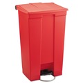 Indoor Waste Receptacles | Rubbermaid Commercial FG614600RED 23 Gallon Indoor Utility Step-On Plastic Waste Container - Red image number 0