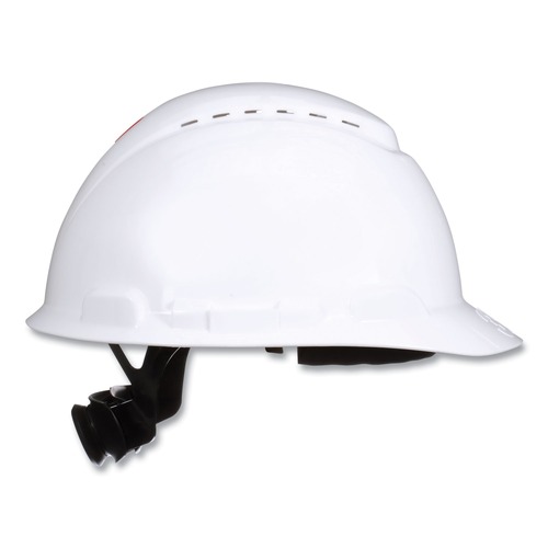 Head & Face Protection | 3M H-701SFV-UV SecureFit H-Series 4-Point Pressure Diffusion Ratchet Suspension H-700 Front-Brim Cap with UV Indicator Hard Hats - White image number 0