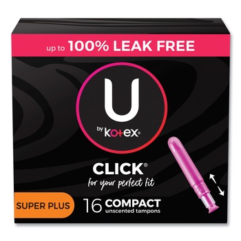 FEMININE CARE PRODUCTS | Kimberly-Clark 51582 U by Kotex Super Plus Absorbency Click Compact Tampons (8 Packs/Carton)
