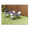 Table Covers & Skirts | Iceberg 16631 iGear 30 in. x 96 in. Polyester Fabric Table Top Cap Cover - Black image number 5