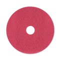 Floor Pads-Stripping | Boardwalk BWK4020RED 20 in. Diameter Buffing Floor Pads - Red (5/Carton) image number 0