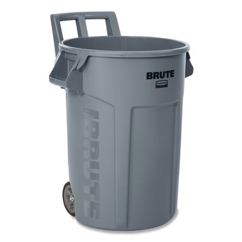 Rubbermaid Commercial 2179403 BRUTE 32 gal Plastic Vented Wheeled Container - Gray