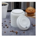 Cup Lids | Dart 16EL Cappuccino Dome Sipper Lids Fits 12 oz. to 24 oz. Hot Cups - White (1000/Carton) image number 4