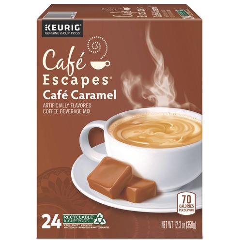 Coffee - Caffeinated | Cafe Escapes 5000330126 K-Cups - Cafe Caramel (24/Box) image number 0