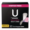 Feminine Care Products | Kimberly-Clark 42489 Balance Daily Wrapped Panty Liners with Light Absorbency (8/Carton) image number 1