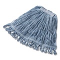 Mop Heads | Rubbermaid Commercial FGD21206BL00 Super Stitch Blend Medium Cotton/Synthetic Mop Head - Blue (6/Carton) image number 0