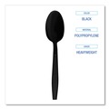 Disposable Spoons | Boardwalk BWKTEAHWPPBLA Heavyweight Polypropylene Teapoons - Black (1000/Carton) image number 5